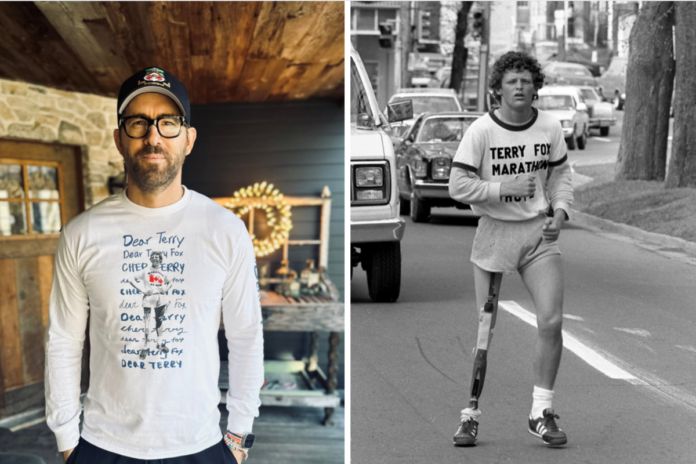Ryan Reynolds gives tribute to Canadian hero Terry Fox
