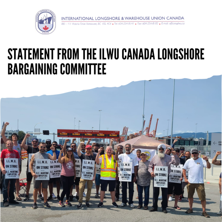 Statement from ILWU Canada Longshore Bargaining Committee