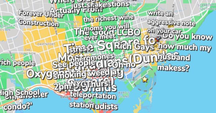 Online map charts Toronto neighbourhoods by stereotypes