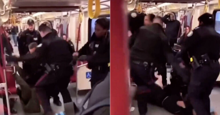 Toronto police investigating after video shows officers kicking man on TTC subway
