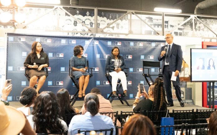 From left to right: Danielle Hines, CEO, CREED63; Nan Baldwin, Vice President of Chamber Operations, Birmingham Business Alliance; Leilani Rivers, Advanced Planning Consultant, New York Life; and Stacey Graham, Managing Partner of Central Alabama General Office, New York Life.)