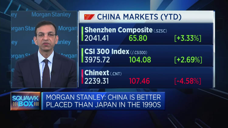 According to Morgan Stanley, China is at high risk of falling into a 