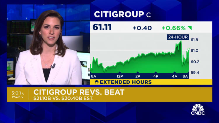 Citigroup beats first-quarter revenue estimates