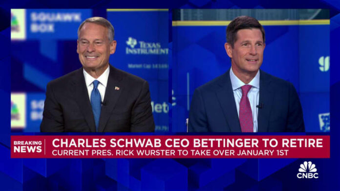 Charles Schwab CEO Walt Bettinger on retirement: “Incredibly excited” to hand it over to Rick