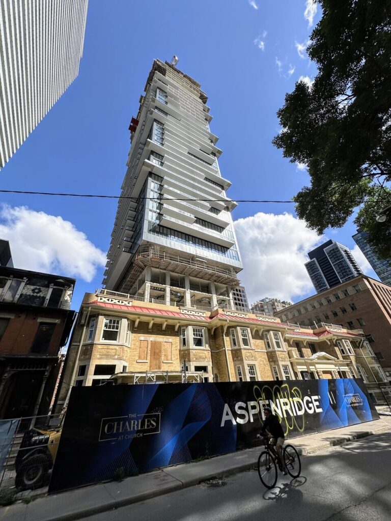 Charles at Church Close to Topping Off as Cladding Installation Continues