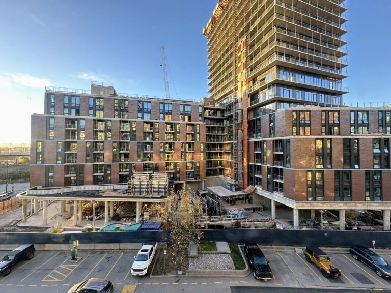 Neighbouring Condos Rising on Parliament Beside Distillery District