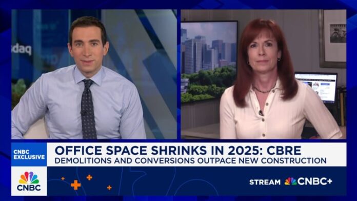 Office space shrinks 2025: CBRE
