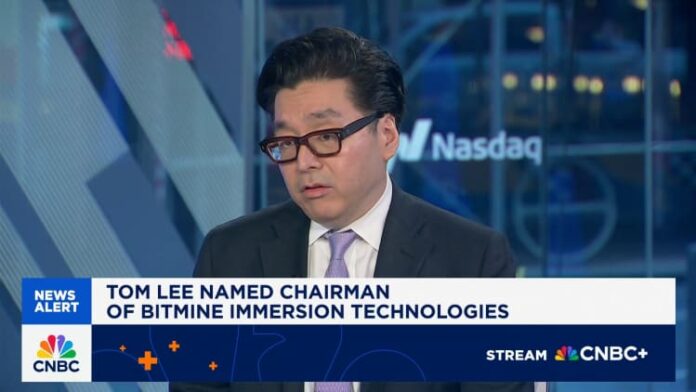 Fundsstrats Tom Lee, appointed as chairman of Bitmine Immersion Technologies