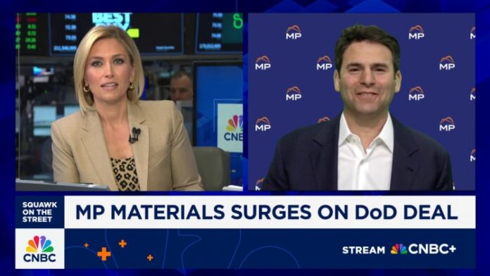 MP Materials CEO in the deal with the Ministry of Defense