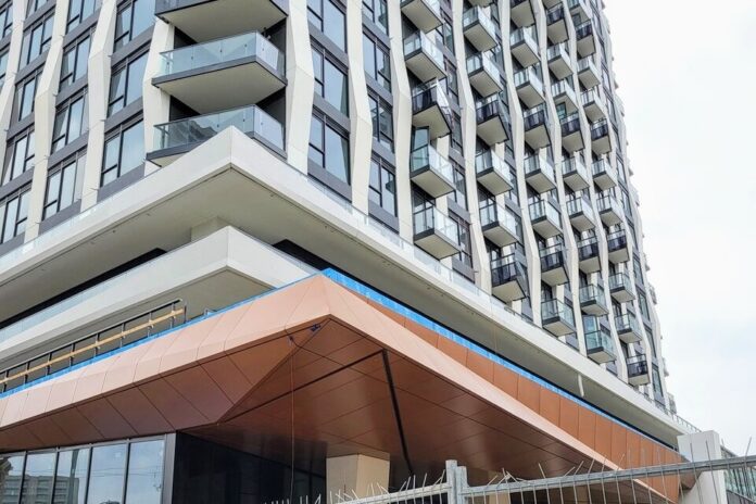 Westerly Condos Top Off in Islington Village with Cladding Nearly Complete