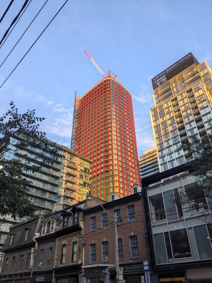 The Whitfield Nears Completion as Tower Crane Comes Down