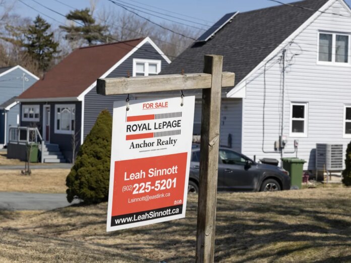 A for sale sign in the Leiblin Park neighborhood of Halifax on Thursday, April 8, 2026.