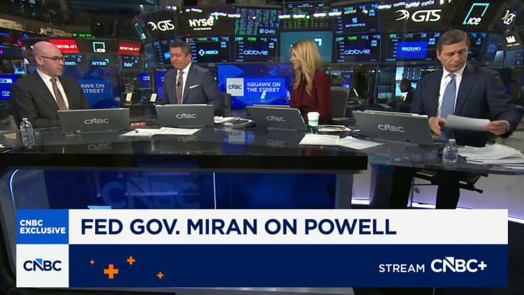 Watch CNBC's full interview with Fed Governor Stephen Miran