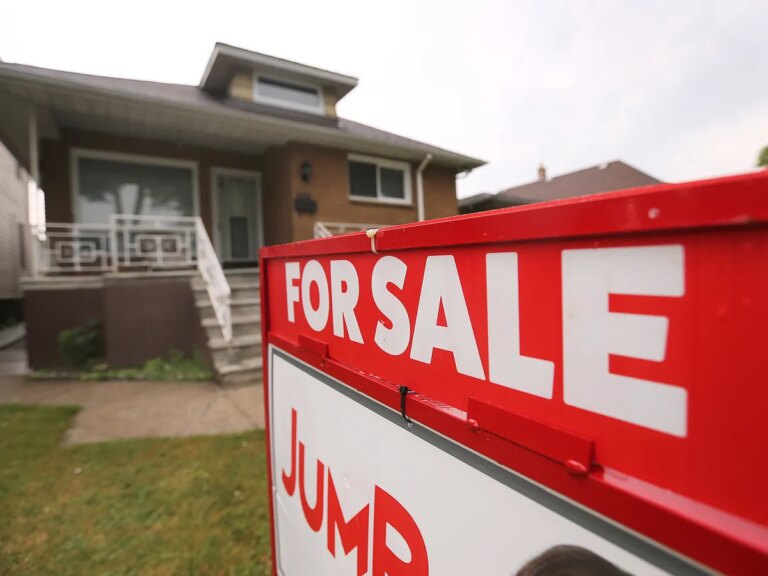 A for sale sign is seen on a home on Howard Avenue in Windsor on Wednesday, July 9, 2025. 