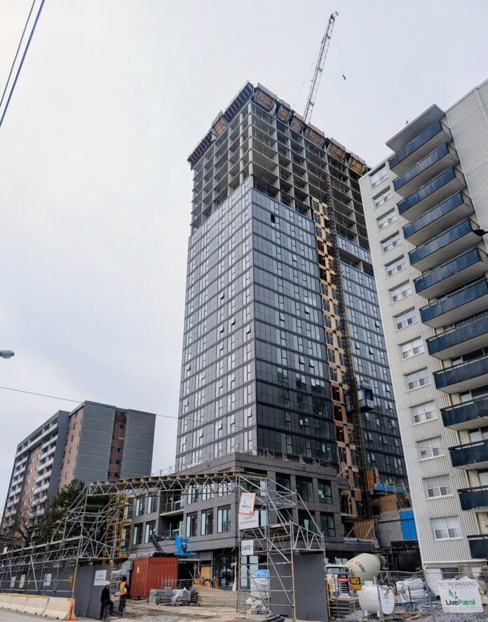 30 Gilder Drive Nears Topping Off as Cladding Climbs Tower