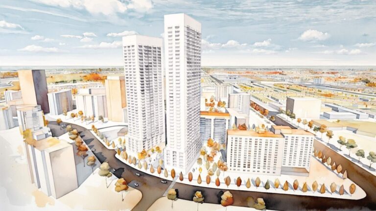 Tall Rental Infill Towers Proposed at Bathurst-Steeles Tower-in-the-Park Site